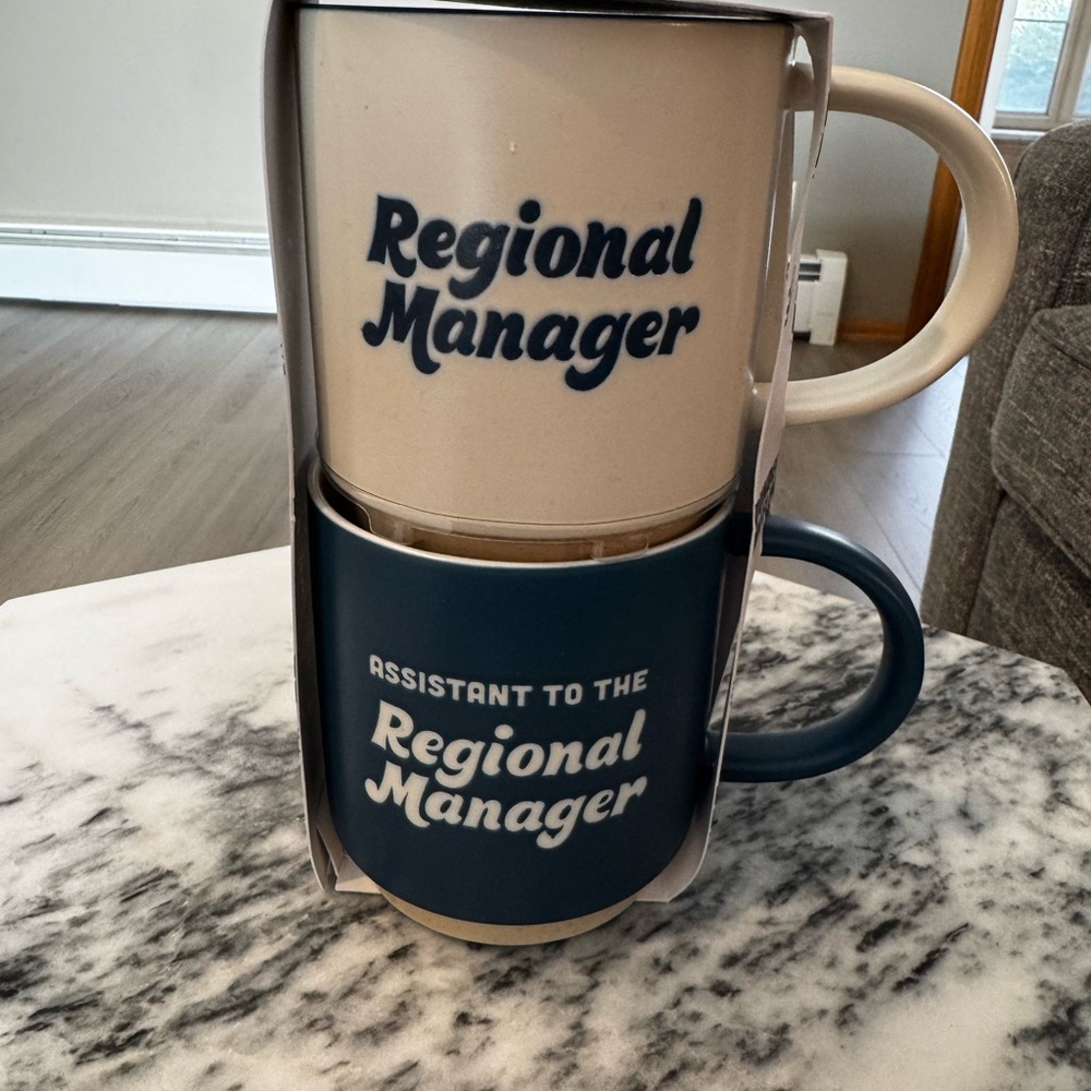 Hallmark The Office Mug Set - Cream and Blue